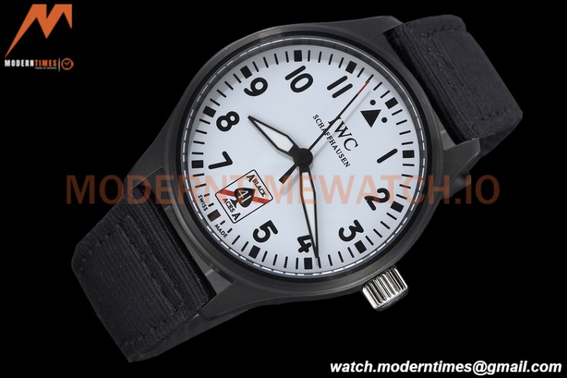 IWC - Pilots 41mm Automatic Black Aces PVD/NY Full Lumed White Dial GDF MY8215