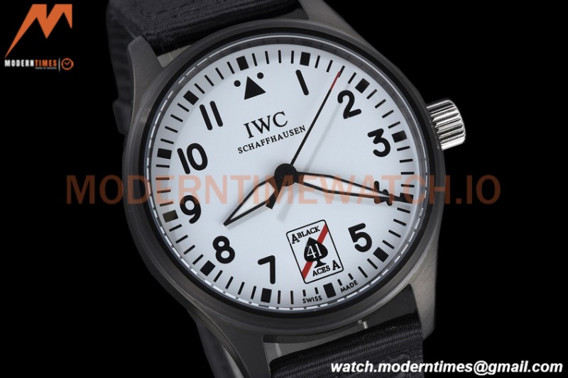 IWC - Pilots 41mm Automatic Black Aces PVD/NY Full Lumed White Dial GDF MY8215