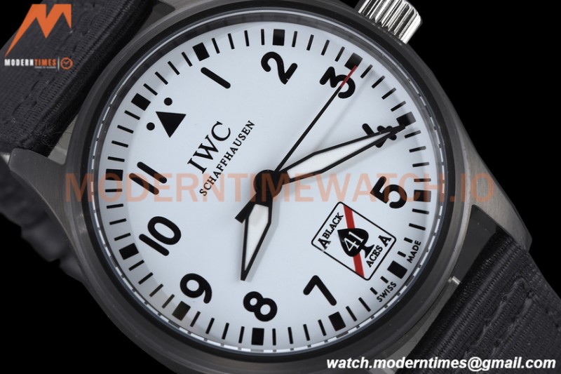 IWC - Pilots 41mm Automatic Black Aces PVD/NY Full Lumed White Dial GDF MY8215