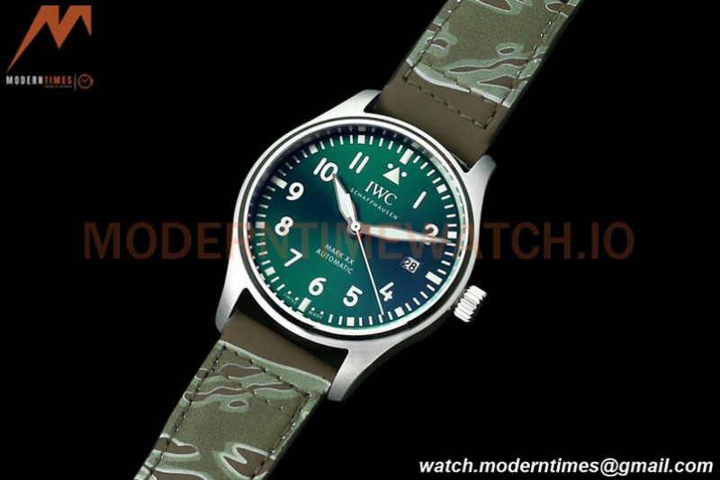 IWC - Pilots Mark XX 40mm IW328205 Automatic SS/LE Green M+F MY9015