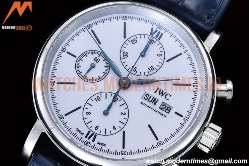IWC - Portofino Chrono IW3910 SS/LE Wht/Blk Stk TWF A7750