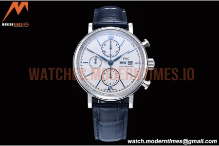 IWC - Portofino Chrono IW3910 SS/LE Wht/Blue Stk TWF A7750