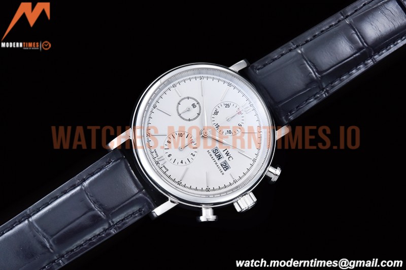 IWC - Portofino Chrono IW3910 SS/LE Wht/SS Stk TWF A7750