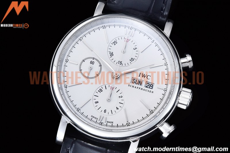 IWC - Portofino Chrono IW3910 SS/LE Wht/SS Stk TWF A7750