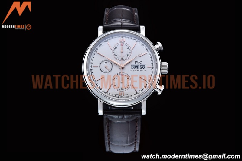 IWC - Portofino Chrono IW3910 SS/LE Wht/RG Stk TWF A7750