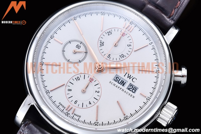IWC - Portofino Chrono IW3910 SS/LE Wht/RG Stk TWF A7750