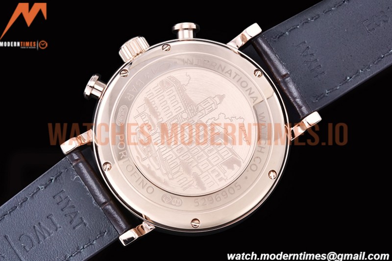 IWC - Portofino Chrono IW3910 RG/LE Blue/RG Stk TWF A7750