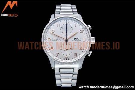 IWC - Portuguese Chrono Ed IW3716 SS/SS Wht/Num ZF A69355