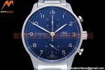 IWC - Portuguese Chrono Ed IW3716 SS/SS Blue/Num ZF A69355