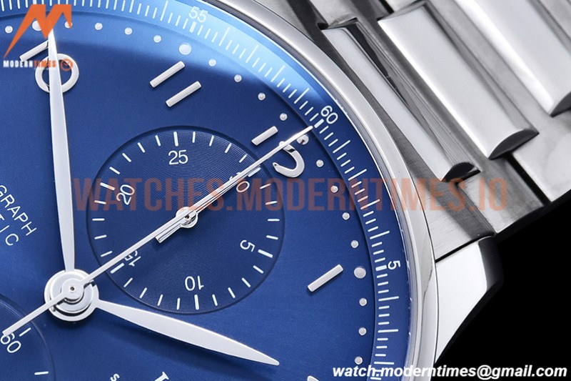 IWC - Portuguese Chrono Ed IW3716 SS/SS Blue/Num ZF A69355