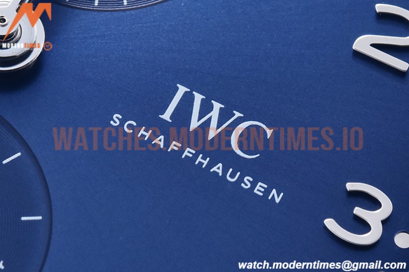 IWC - Portuguese Chrono Ed IW3716 SS/SS Blue/Num ZF A69355