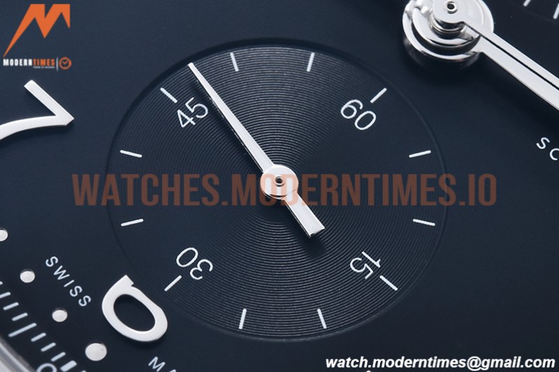 IWC - Portuguese Chrono Ed IW3716 SS/SS Blk/Num ZF A69355