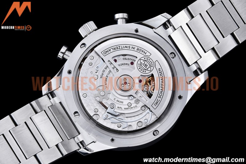 IWC - Portuguese Chrono Ed IW3716 SS/SS Blk/Num ZF A69355