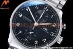 IWC - Portuguese Chrono Ed IW3716 SS/SS Blk/Num ZF A69355