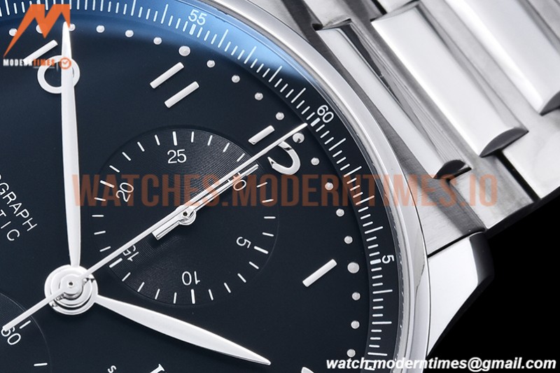 IWC - Portuguese Chrono Ed IW3716 SS/SS Blk/Num ZF A69355