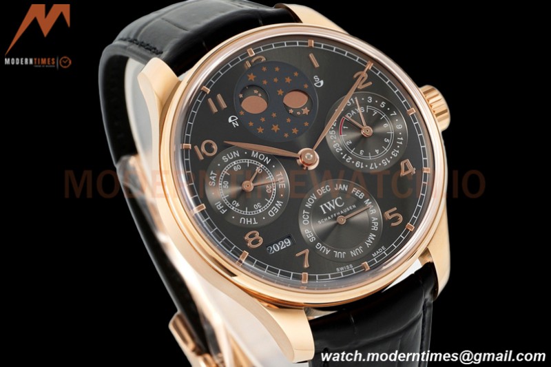 IWC - Portuguese Perpetual Calendar 42mm IW503404 RG/LE Grey/Num APSF A52010