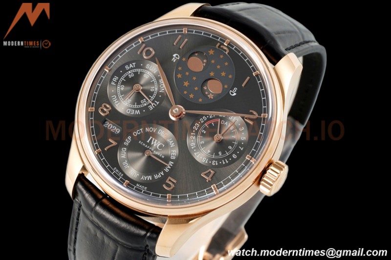 IWC - Portuguese Perpetual Calendar 42mm IW503404 RG/LE Grey/Num APSF A52010
