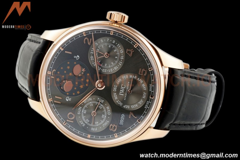 IWC - Portuguese Perpetual Calendar 42mm IW503404 RG/LE Grey/Num APSF A52010