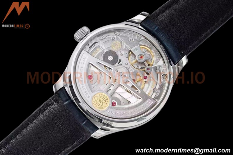 IWC - Portugieser Automatic IW500715 SS/LE Wht/Num Blue AZF A52010