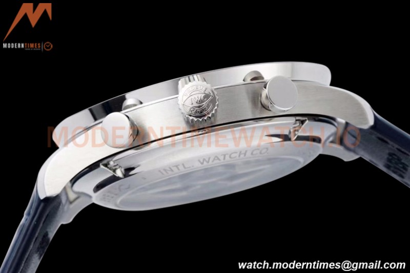 IWC - Portuguese Chronograph IW371620 SS/LE Wht/Num Blue AZF A69355