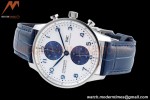 IWC - Portuguese Chronograph IW371620 SS/LE Wht/Num Blue AZF A69355