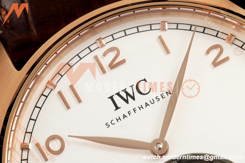 IWC - Portugieser Handwind Automatic 40mm IW545801 RG/LE Wht/Num RMS Asian Tourb