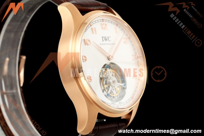 IWC - Portugieser Handwind Automatic 40mm IW545801 RG/LE Wht/Num RMS Asian Tourb