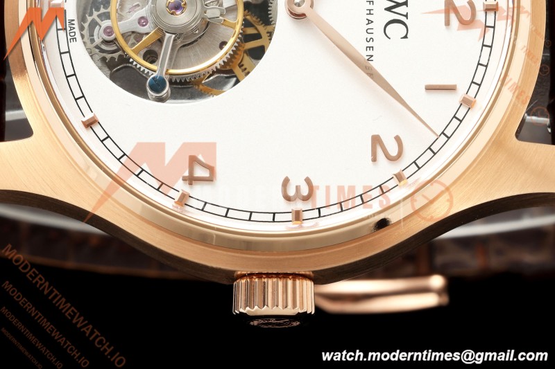 IWC - Portugieser Handwind Automatic 40mm IW545801 RG/LE Wht/Num RMS Asian Tourb