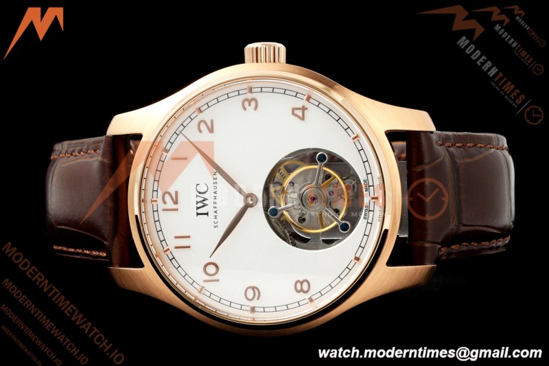 IWC - Portugieser Handwind Automatic 40mm IW545801 RG/LE Wht/Num RMS Asian Tourb