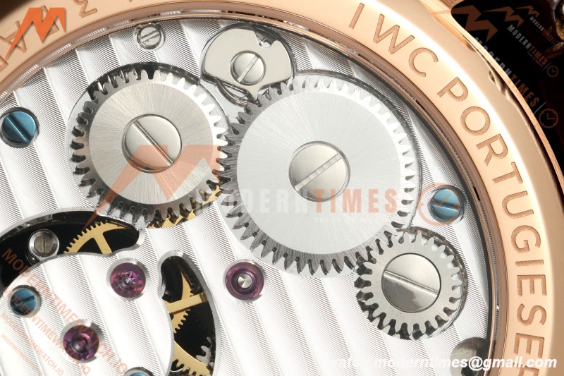IWC - Portugieser Handwind Automatic 40mm IW545801 RG/LE Wht/Num RMS Asian Tourb