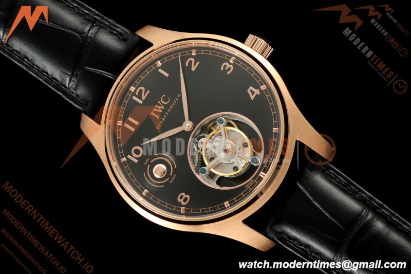 IWC - Portugieser Handwind Automatic 40mm IW545901 RG/LE Blk/Num RMS Asian Tourb