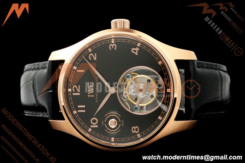 IWC - Portugieser Handwind Automatic 40mm IW545901 RG/LE Blk/Num RMS Asian Tourb