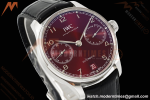IWC - Portugieser Automatic IW500714 SS/LE Red/Num Blue AZF A52010 | IWC - 포르투기저 오토매틱 IW500714 SS/LE 레드/넘버 블루 AZF A52010