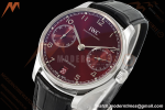 IWC - Portugieser Automatic IW500714 SS/LE Red/Num Blue AZF A52010 | IWC - 포르투기저 오토매틱 IW500714 SS/LE 레드/넘버 블루 AZF A52010
