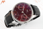 IWC - Portugieser Automatic IW500714 SS/LE Red/Num Blue AZF A52010 | IWC - 포르투기저 오토매틱 IW500714 SS/LE 레드/넘버 블루 AZF A52010