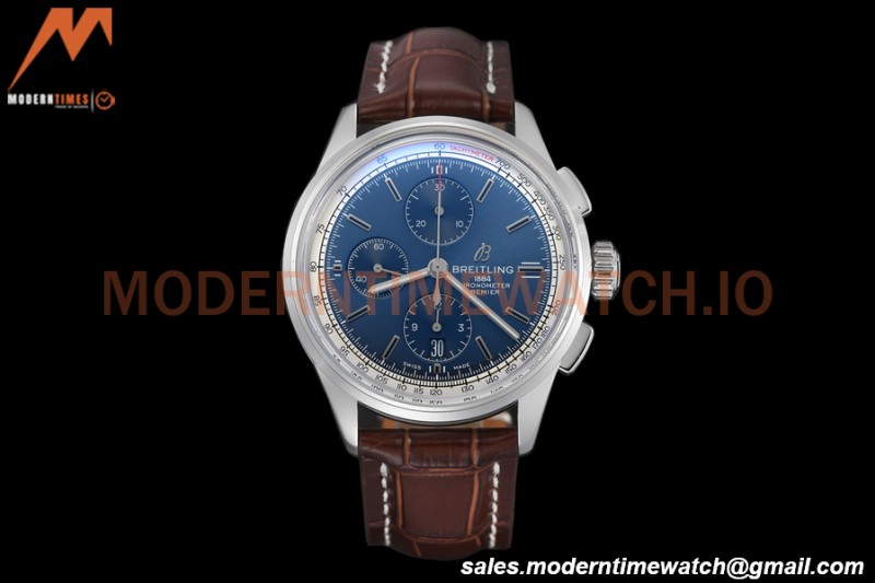 Breitling - Premier Chronograph 42mm SS/LE Blue/Stk BLSF A7750