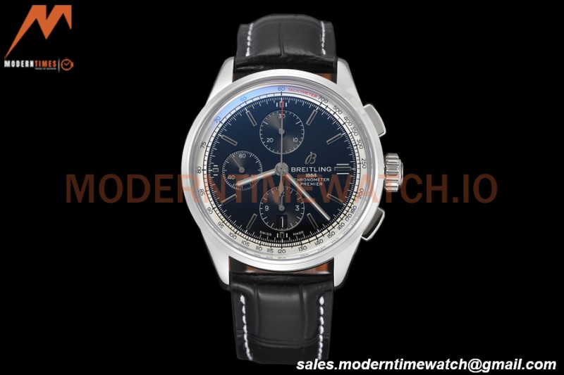 Breitling - Premier Chronograph 42mm SS/LE Black/Stk BLSF A7750