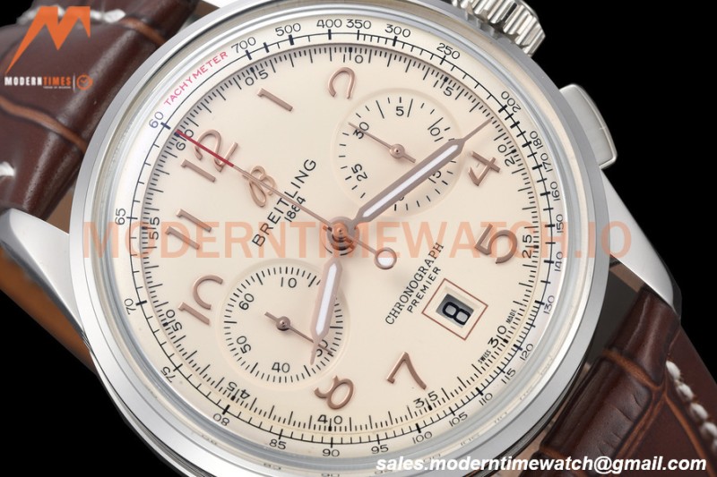 Breitling - Premier B01 Chronograph 42mm SS/LE Beige/Num BLSF A7750 Mod