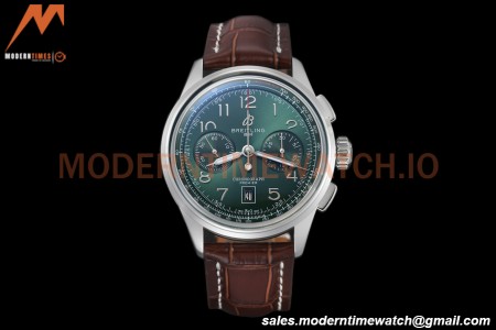 Breitling - Premier B01 Chronograph 42mm SS/LE Green/Num BLSF A7750 Mod