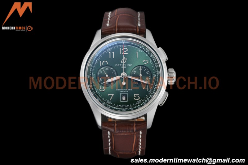 Breitling - Premier B01 Chronograph 42mm SS/LE Green/Num BLSF A7750 Mod