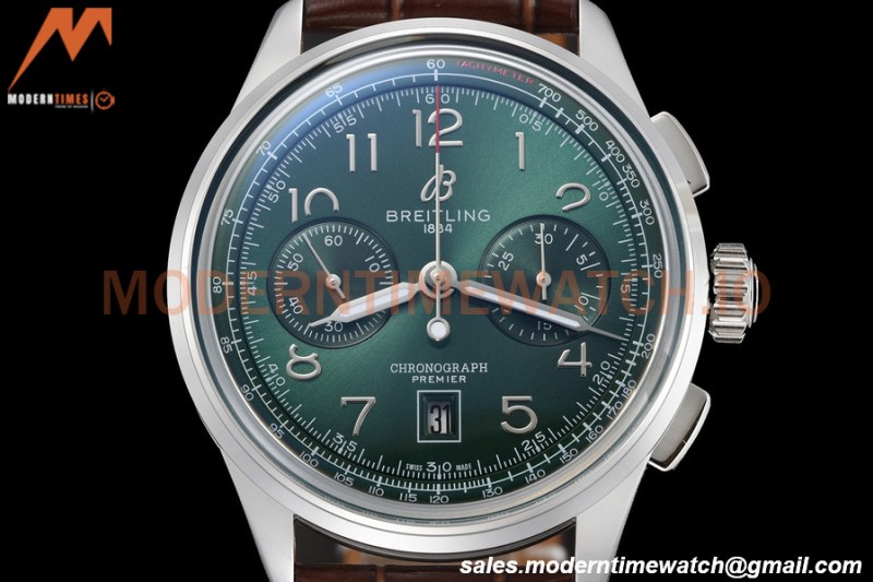 Breitling - Premier B01 Chronograph 42mm SS/LE Green/Num BLSF A7750 Mod
