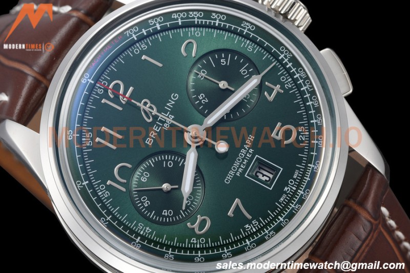 Breitling - Premier B01 Chronograph 42mm SS/LE Green/Num BLSF A7750 Mod