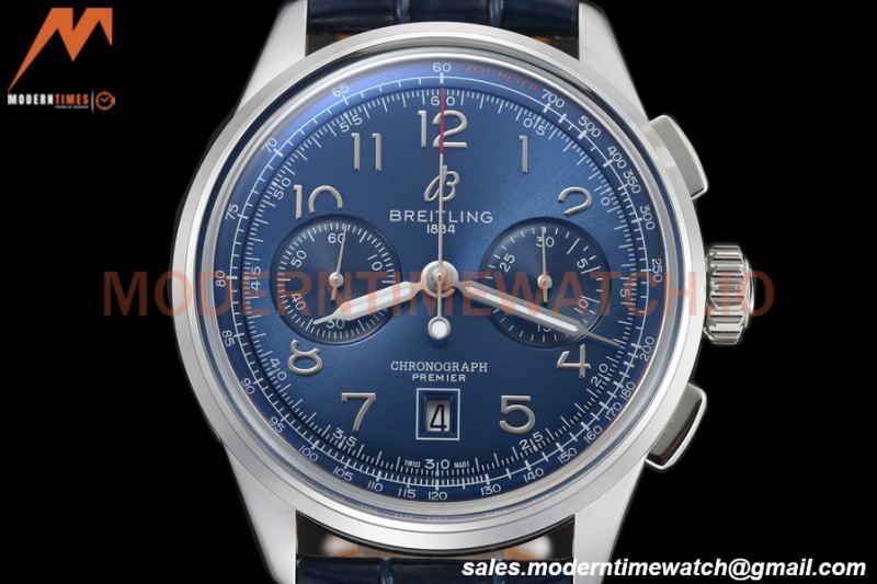 Breitling - Premier B01 Chronograph 42mm SS/LE Blue/Num BLSF A7750 Mod