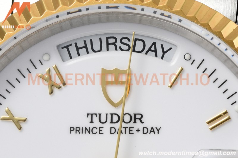 Tudor - Prince Date-Day 36mm Automatic YG/SS Wht/Rmn MKS A2824