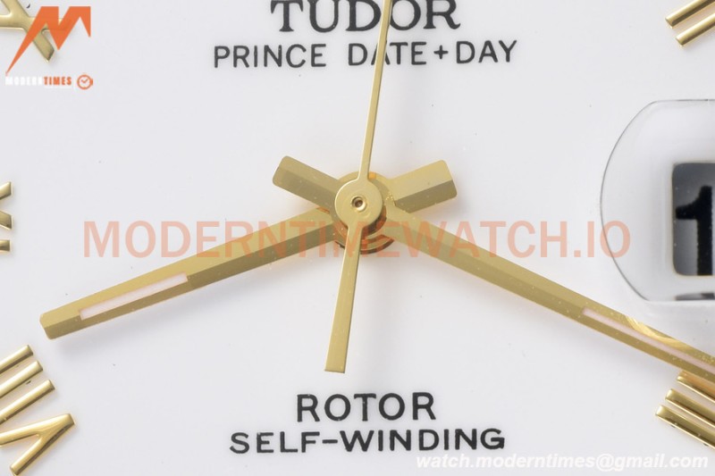 Tudor - Prince Date-Day 36mm Automatic YG/SS Wht/Rmn MKS A2824