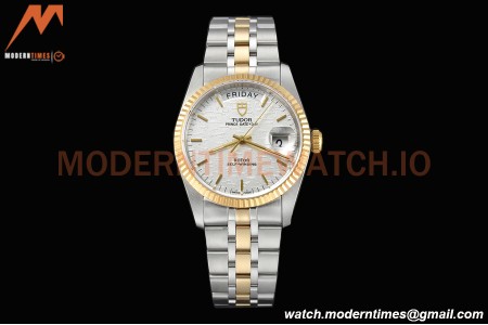 Tudor - Prince Date-Day 36mm Automatic YG/SS Silv/Stk MKS A2824