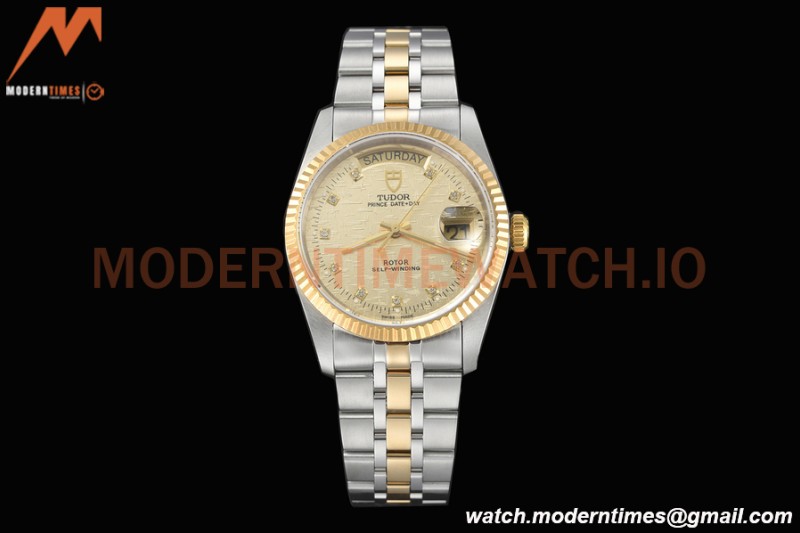 Tudor - Prince Date-Day 36mm Automatic YG/SS Gold/Dia MKS A2824