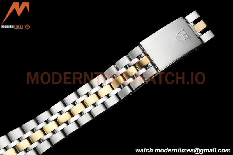Tudor - Prince Date-Day 36mm Automatic YG/SS Wht/Stk MKS A2824