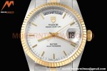 Tudor - Prince Date-Day 36mm Automatic YG/SS Wht/Stk MKS A2824