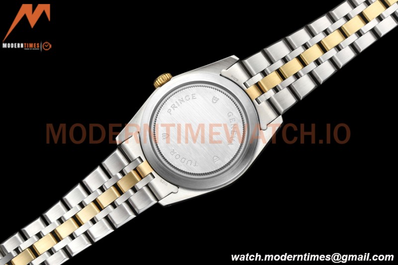 Tudor - Prince Date-Day 36mm Automatic YG/SS Wht/Stk MKS A2824